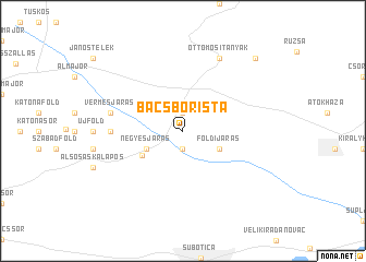 map of Bácsborista