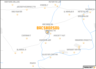 map of Bácsborsód
