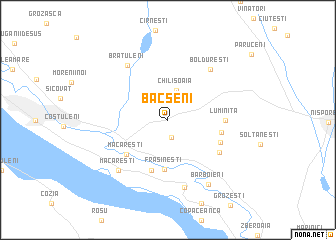map of Băcşeni