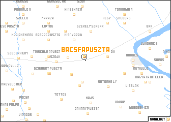 map of Bácsfapuszta