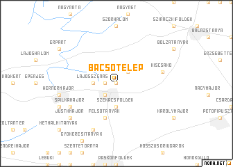 map of Bacsótelep