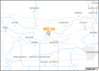 map of Bácum