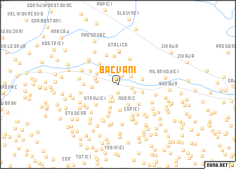 map of Bačvani