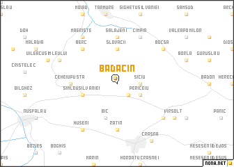 map of Bădăcin