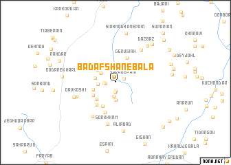 map of Bādafshān-e Bālā