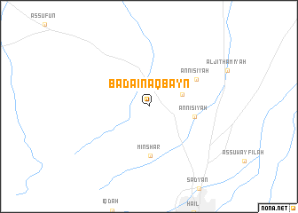 map of Badāʼi‘ Naqbayn
