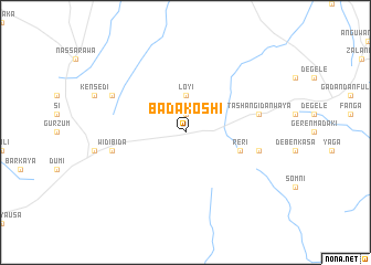 map of Badakoshi