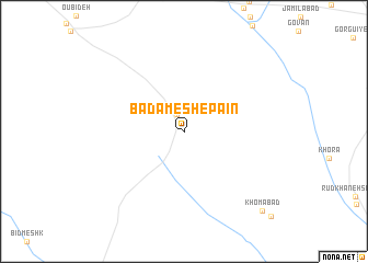 map of Bādāmesh-e Pa\