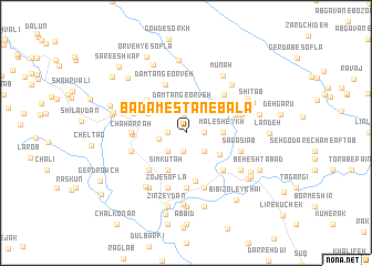 map of Bādāmestān-e Bālā