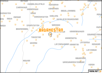 map of Bādāmestān