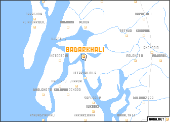 map of Badarkhāli