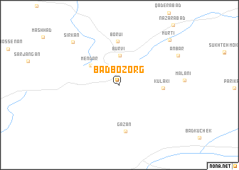 map of Bād Bozorg