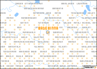map of Bāde Binna