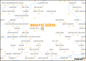 map of Badefols-dʼAns