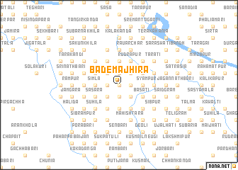 map of Bāde Mājhira