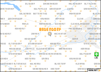 map of Badendorf