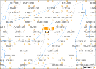map of Bădeni