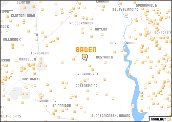 map of Baden