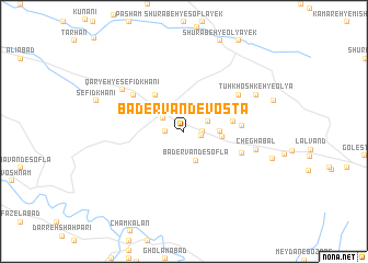 map of Bādervand-e Vosţá