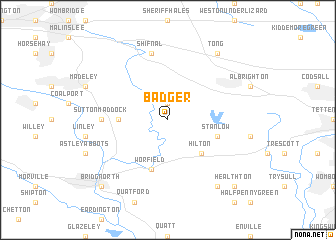map of Badger