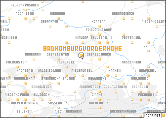 map of Bad Homburg vor der Höhe