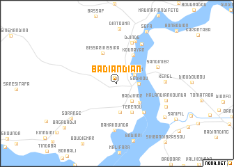 map of Badiandian