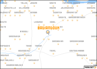 map of Badiandoum
