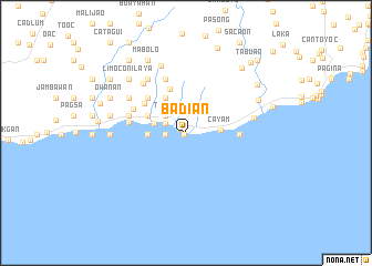 map of Badian