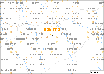 map of Bădicea