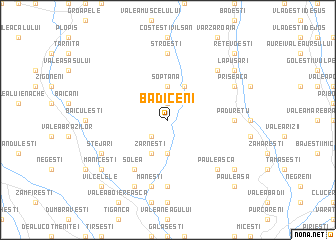 map of Bădiceni