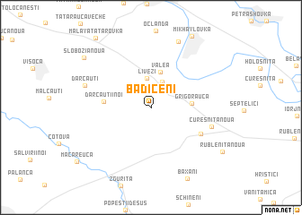 map of Bădiceni