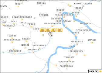 map of Badiguèndo