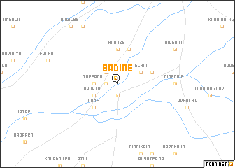 map of Badiné