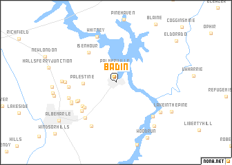 map of Badin