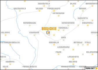 map of Badioké