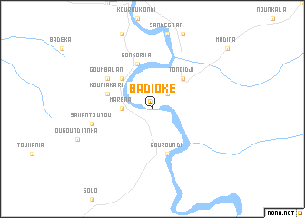 map of Badioké