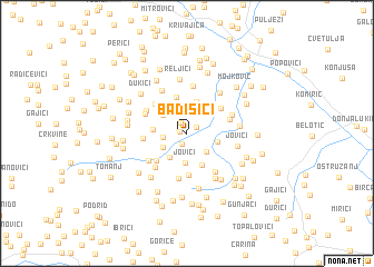 map of Badišići
