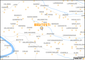 map of Bădiţeşti