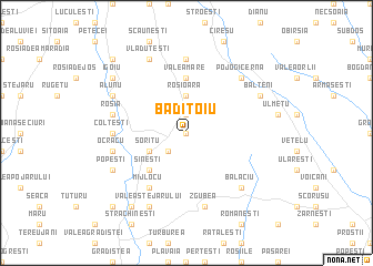 map of Bădiţoiu