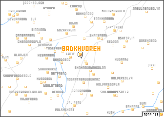 map of Bād Khvoreh