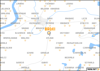 map of Bądki