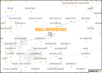 map of Bad Lippspringe