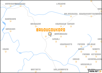 map of Badougou Koro