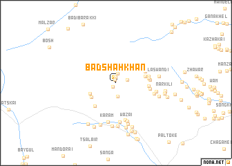 map of Bādshāh Khān