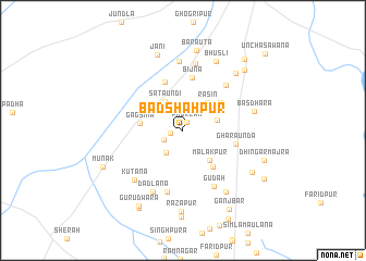 map of Bādshāhpur