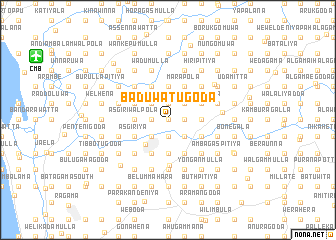 map of Baduwatugoda