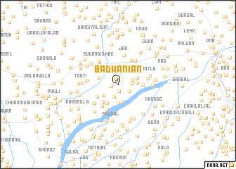 map of Badwāniān