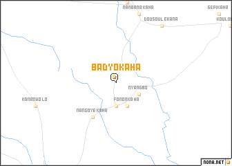 map of Badyokaha