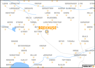 map of Bækhuse