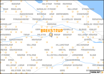 map of Bækstrup